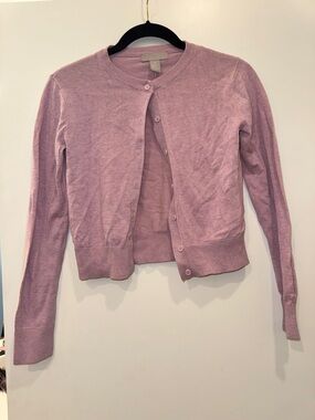 H&M Light Pink Women's Button-Front Crewneck Cardigan size small